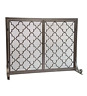 66a36brz Plow Hearth Large Steel Geometric Fireplace Screen With 053648244978