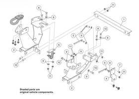33259-64677 Aftermarket Western Snowex 33259 Snow Plow Mount Bolt Kit 05-07 Ford Superduty 64677 Ultra