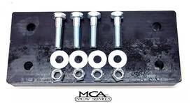 10205 Aftrmarket Arctic Cd Ld Sno-pusher Poly Block Bottom Mount Only Hardware 1 X 6 13.5
