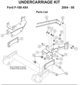 31500 Blizzard Plows Power Hitch 2 2004-2008 Ford F150 Truck Plow Mount