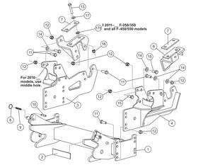 B31251-1 Blizzard Plows B31251 2008-2016 Ford Super Duty F250 F350 F450 F550 Truck Mount Powe