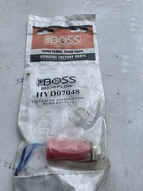 Hyd07048 Boss Genuine Oem Flow Control Restrict Valve Low Profile Snow Plow