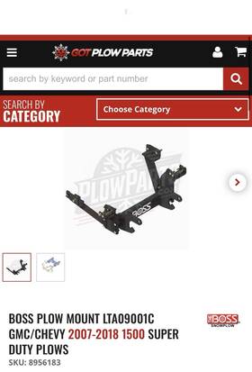 Boss Lta09001c Plow Mount Gmc/chevy 2007-2018 1500 Super Duty
