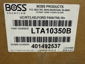 Lta10350b Boss Snowplow Mount #lta10350b Uc/rt3 Hd Ford F650/750 2016-2021