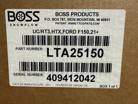 Lta25150 Boss Snowplow Mount #lta25150 Uc/rt3 Htx Ford F150 2021 - 2022