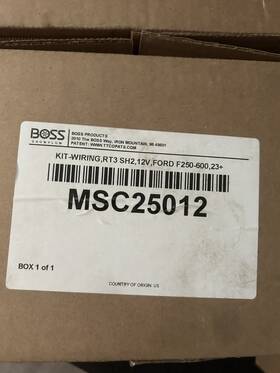 Msc25012 Boss Plow Wiring Harness For 2023 F250-f550