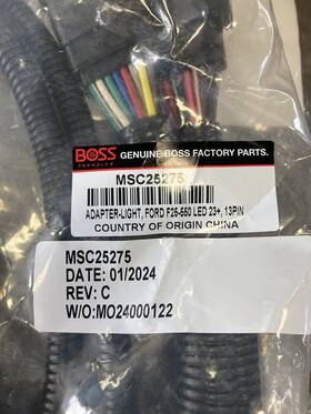 Msc25275 Boss Genuine Snow Plow Headlight Adapter Kit. Part #