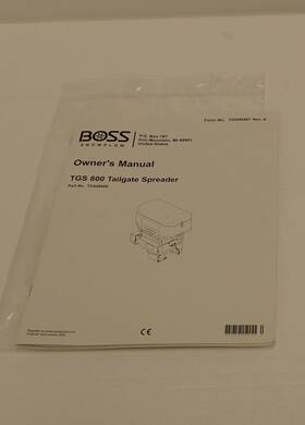 Tgs08000 Boss Genuine Snowplow Tgs 800 Tailgate Spreader Owners Manual