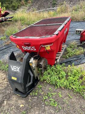 Vbx8000 Boss Used Poly Hopper Salt Spreader With Spinner Assy