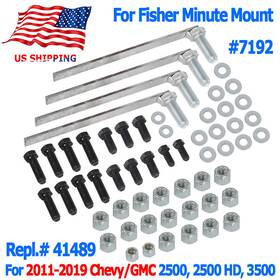 41489 Bukimiseh Snow Plow Mount Bolt Kit For 11-19 Chevy/gm 2500 3500 Fisher 7192 Part #