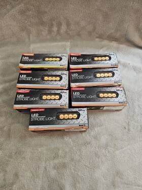 8891130 Buyers Surface Mount Led Strobe Light - 4 Amber Leds Lot Of 7