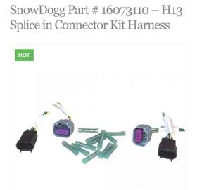 16073110 Buyers Products Snow Dogg Plow Light Harness #16073110 H13 Splice In Connector Kit