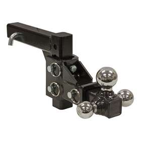 1802225 Buyers Products Trailer Hitch Adjustable Tri Ball Solid Shank