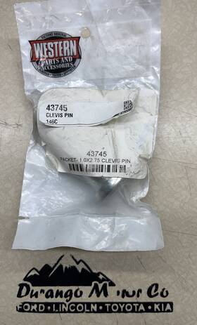 43745 Buyers Products Western Fisher Snow Plow Clevis Pivot Bar Pin Kit 1.0 X 2.75