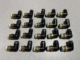 Ne90m25p25s Buyers Products Lot Of 20 Brass/poly Dot Push-in Swivel Male Elbow 1/4 Inch Pipe