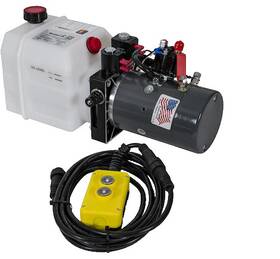 Pu642a Buyers Products 4-way Dc Power Unit-electric Control Horizontal 0.75 Gal Poly Res