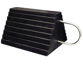 9.6x7.5x5.8in Buyers Products Wc1086uwh Heavy Duty Rubber Wheel Chock With U-wire Handle
