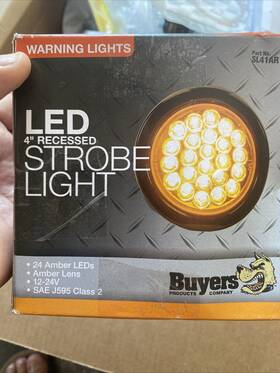 Sl41ar Buyers Snowplow Round Amber Led Strobe Light - 4-inch