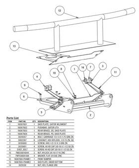 16067800 Buyers Snowdogg #16067800 - Mut/vut Series Mount For John Deere Gator Xuv