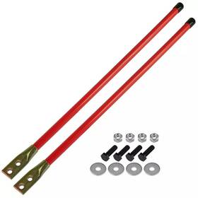62595 Caltric 62695 Snow Plow Blade Guide Markers 24 Inch Bolt On For Western Orange