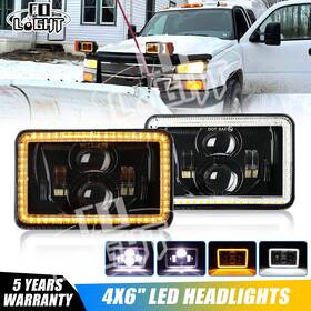 T001-zq-65 Colight For Blizzard Snow Plow 680lt 720 4x6 Inch Led Headlight Hi/lo Beam Drl Bulb 2pcs
