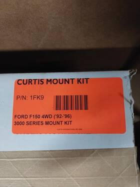 1fk9 Curtis Sno Pro Snowplow Mount For Ford F150 4wd 1992 To 1996
