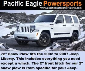 Blpro72-ptut-ma11770-31022 Denali Jeep Liberty 72 Inch Snow Plow Kit Pushtubes Mount And 2 Receiver Hitch