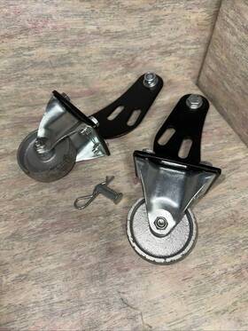 Psb-2 Dk2 Pair Of Snow Plow Flip-down Castor Wheels Left And Right Used 4 Mounting Only