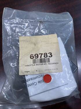 69783 Fisher Throttle Motor Kit