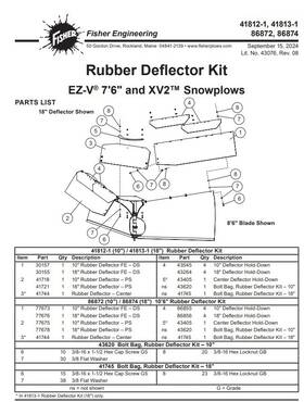 86872 Fisher 10 Inch Rubber Deflector For Hd2 Blade