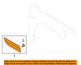 Gd9z16178g Ford Oem 17-20 Continental Fender Exterior Trim-trim Plate