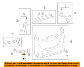 W708385s307 Ford Oem 13-19 C-max Lift Gate Interior Trim-pull Handle Nut