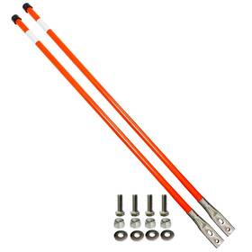 Fy04165-y4 Fuyear Snow Plow Blade Markers Guides Kit 304 Stainless Steel Joint Bright Orange 36