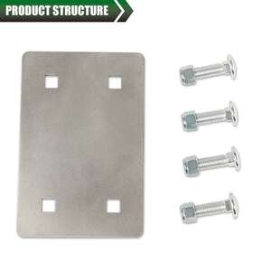 Alo07263954 G-plus New Vibrator Mount Plate Sliver 80 Lb 200 Tailgate Spreader 1 1/2 Inch Bolts