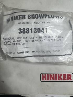 38813041 Hiniker Snow Plow Headlight Adapter Kit