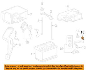 90149se0003 Honda Oem 16-18 Pilot 3.5l-v6 Battery-negative Cable Bolt