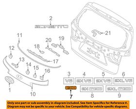 86311c6010 Kia Oem 16-18 Sorento Lift Gate-emblem Badge Nameplate