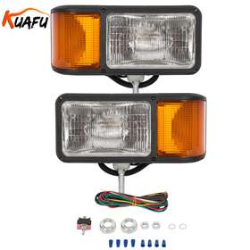 Flm000002019 Kuafu Universal Pair Truck Snow Clear Plow Head Light Lamp Kit With Wiring Harness