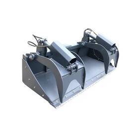 S-gb2160 Landy 85in -mp1220-landy 85 Inch Skid Steer Heavy Duty Grapple Bucket Attachment With Two-cylinder Dual Stoc