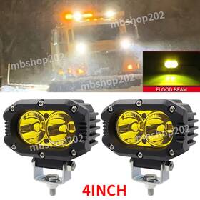 C14dy Mbshop202 Snow Plow 2x 4 Inch Led Work Lights Lamp Truck Tractor Headlight Suv Utv