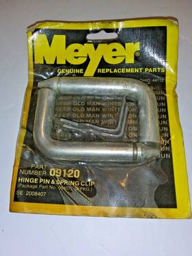 09120 Meyer Hinge Pins With Spring Clips Model # For Snowplows - Pair