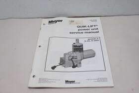 1-m1167 Meyer Quik-lift Power Unit Service Manual E-60 E-60h