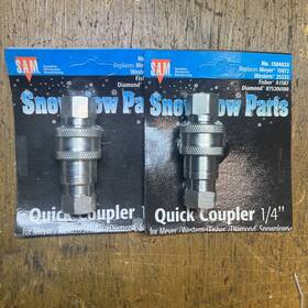 1304025 Meyer 15072 Lot Of Two. Quick Coupler 1/4 Inch Hyd S.a.m Part #1304025