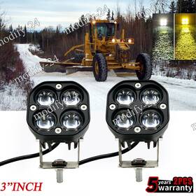 F5yw2sp02 Mod White Yellow Led Work Lights Snow Plow Truck Tractor Teadlight Suv Atv