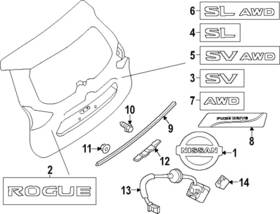 84895-4ba2a Nissan 848954ba2a New Genuine Emblem-trunk Lid / Oem