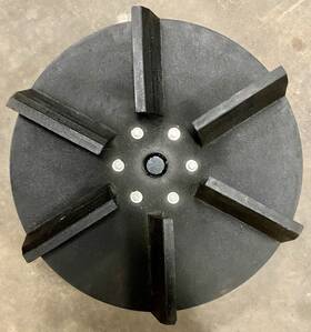 75451 Poly 18 Inch Salt Spinner Disc With Shaft Hub Assembly