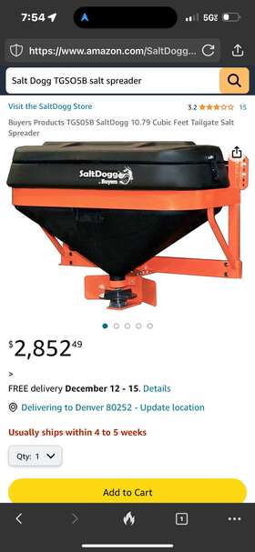 Tgso5b Salt Dogg 10.79 Cu Yd Spreader
