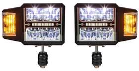 1312200 Sam Buyers Products Universal Heated Led Snow Plow Headlights With