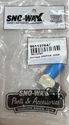 96113764 Sno-way Sno-way- Fitting Orifice- Frame 22skd- Oem#96113764