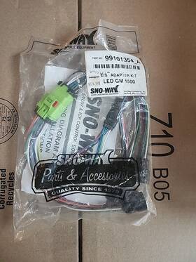 99101354 Sno-way Oem Plow Eis Inch Gm/ Chevy Led Light Harness Adapter Kit